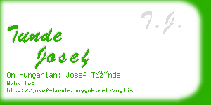 tunde josef business card